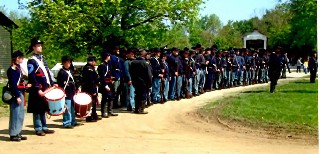 Masses of infantry assemble